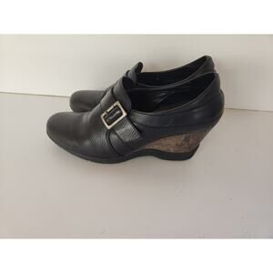 Sanita Danish Design womens wedge slip on black shoe Euro size 42 US sz 11